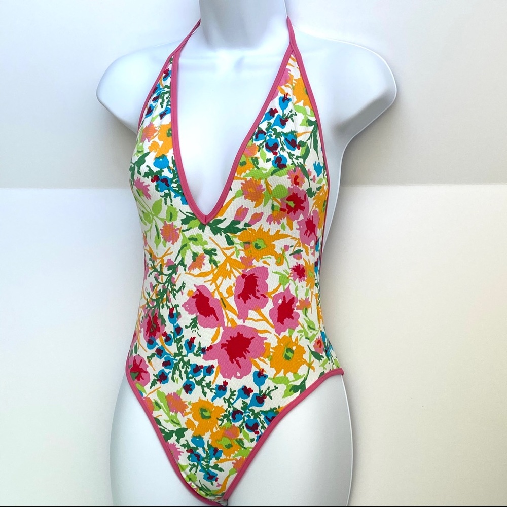 One Piece Deep V neck backless Swimsuit Small - Picture 12 of 15